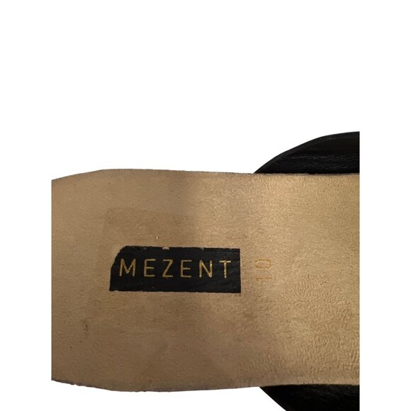 Mezent Women's Sandals Espadrilles Cork Footbed Black Platform Size 10 NEW - Picture 9 of 11